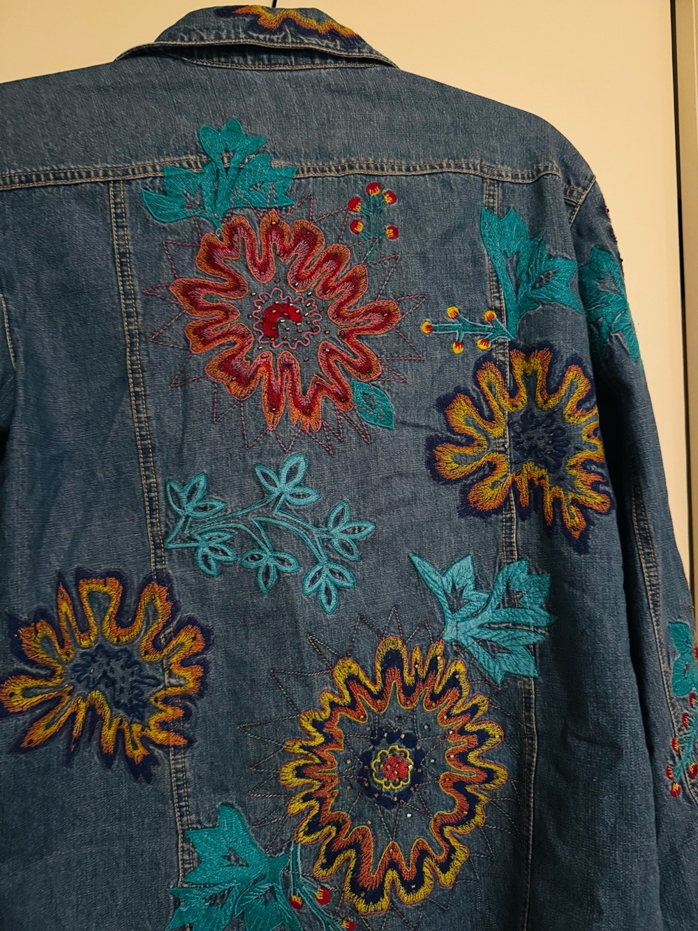 Embroidered Denim Jacket - Picture 5 of 6